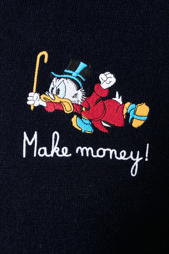 Sweter męski z wełną MC2 Saint Barth granatowy HER0024