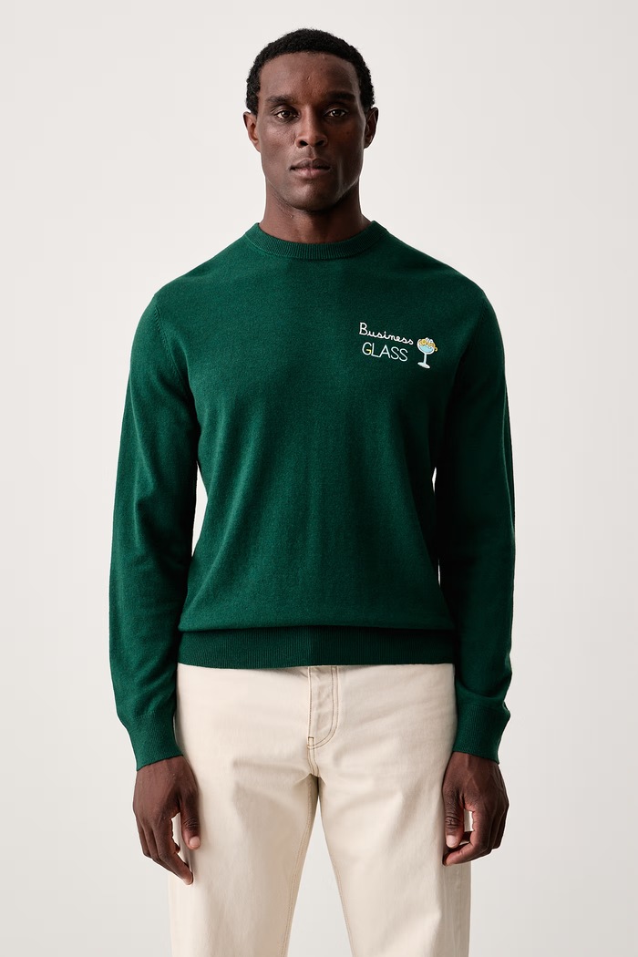 MC2 Saint Barth Sweter męski z wełną zielony HER0024