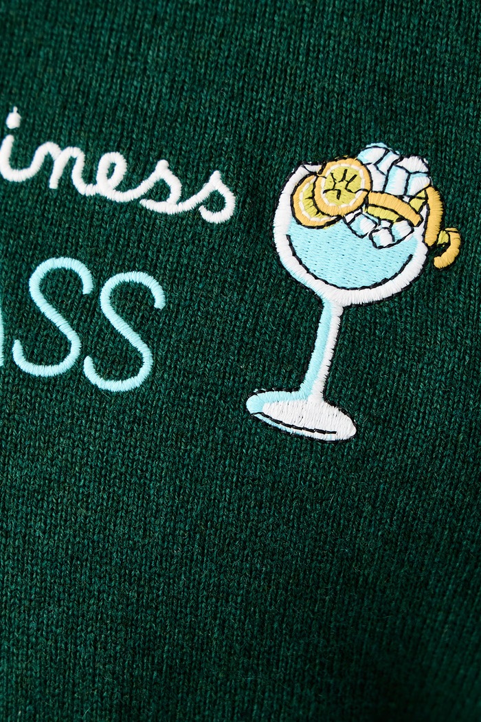 Sweter męski z wełną MC2 Saint Barth zielony HER0024