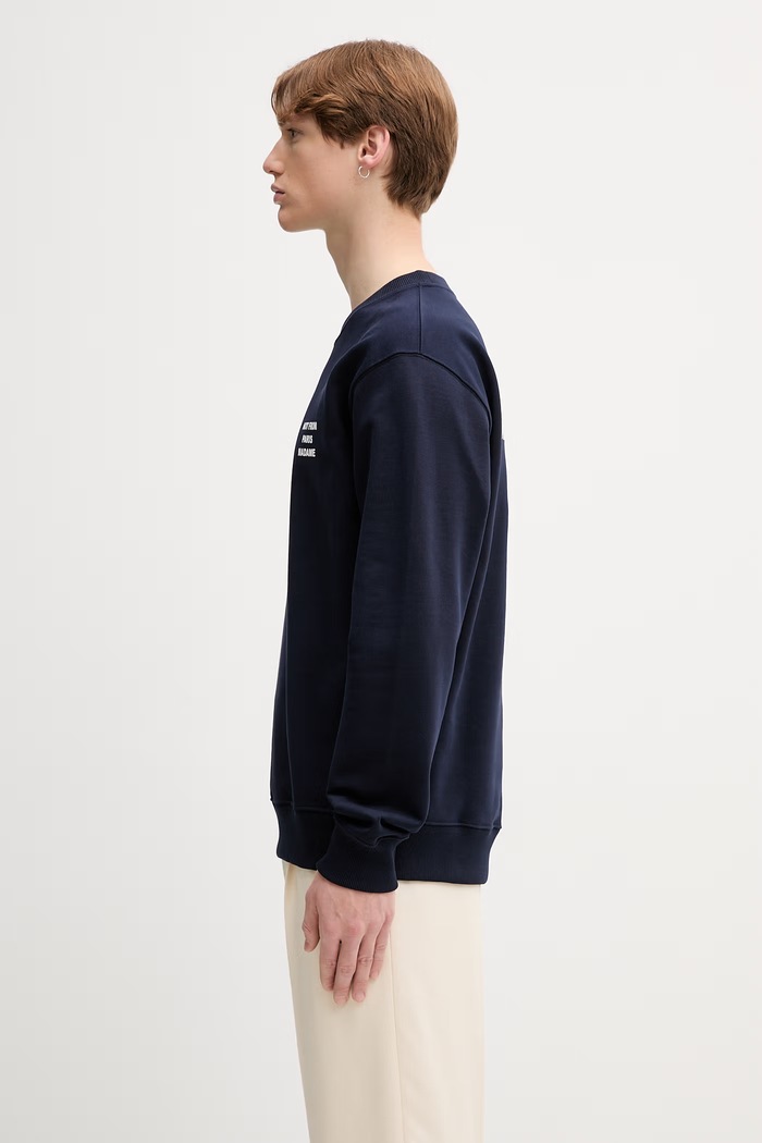 Drôle de Monsieur Le Sweatshirt Slogan mikina bavlněná pánská PERM.SW149.CO127 námořnická modř AA00