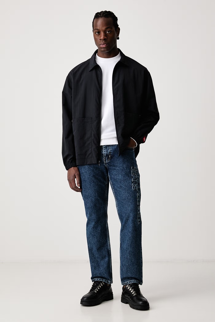 Karl Lagerfeld Jeans Mikina pánská s bavlnou B1M20050 bílá AA00