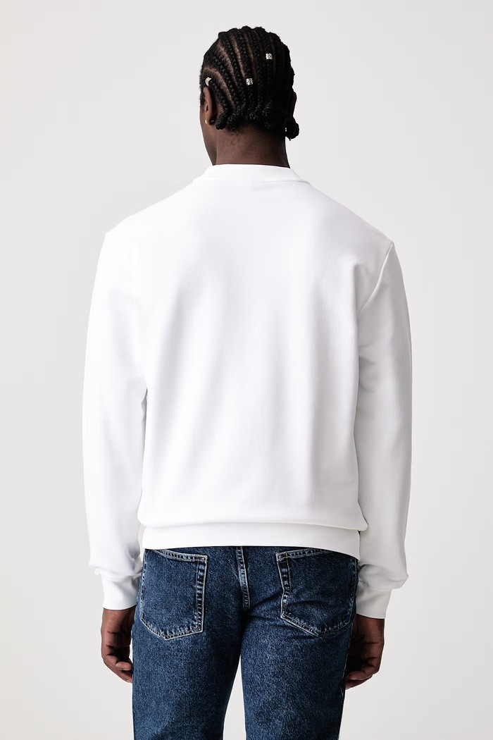 Oblečení Karl Lagerfeld Jeans Mikina pánská s bavlnou B1M20050 bílá