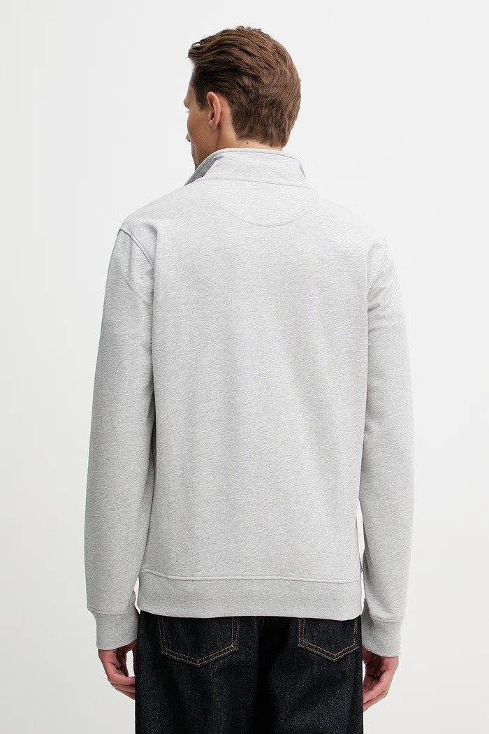 Oblačila U.S. Polo Assn. pulover moški z bombažem DHM LB 1/4 ZIP MUP3359 siva