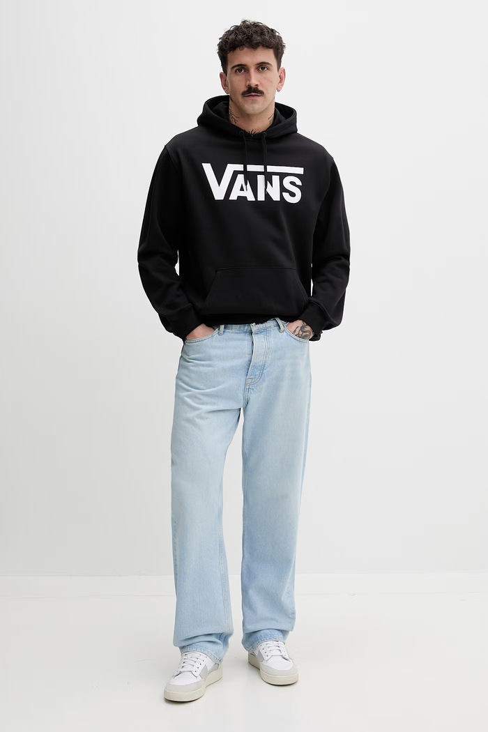 Vans pánska mikina s kapucňou s bavlnou VN000HNXY281 čierna AA00
