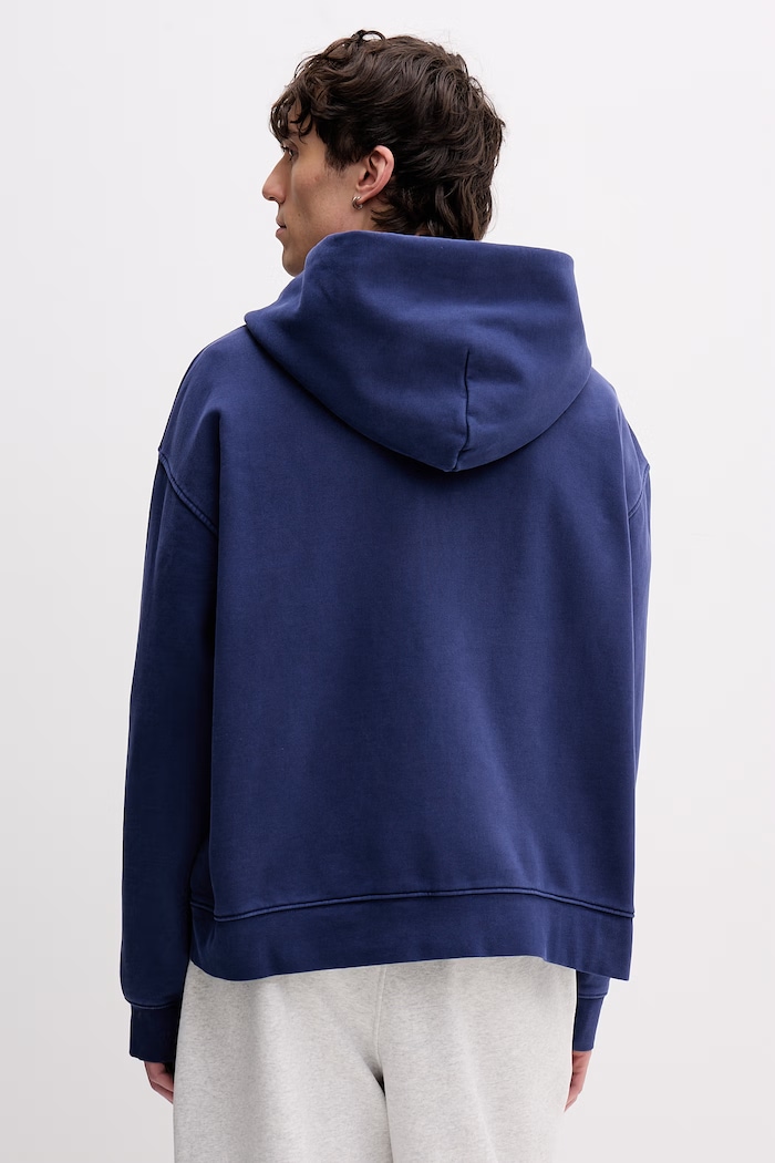 Oblečenie Vans Mikina na zips s kapucňou pánska s bavlnou Premium LX Full Zip VN000T78FOB1 modrá