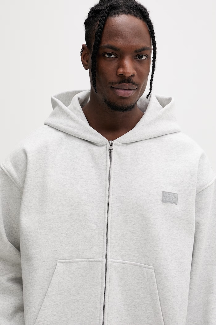 Vans mikina na zips s kapucňou pánska bavlnená Premium LX Full Zip sivá VN000T78RKZ1