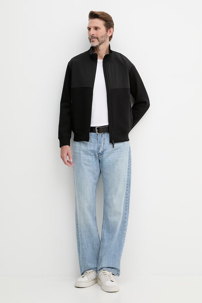 Armani Exchange dukserica na zakopčavanje za muškarce XM001564.AF10818.NOS crna AA00