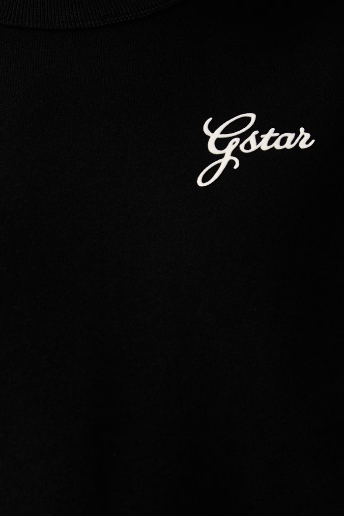 G-Star bluza męska z bawełną Script r sw D31078.C235 czarny