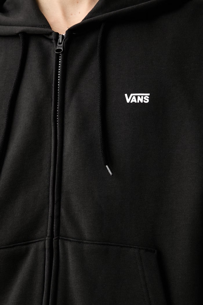 Vans mikina na zips s kapucňou pánska bavlnená VN0010GGBLK1 čierna