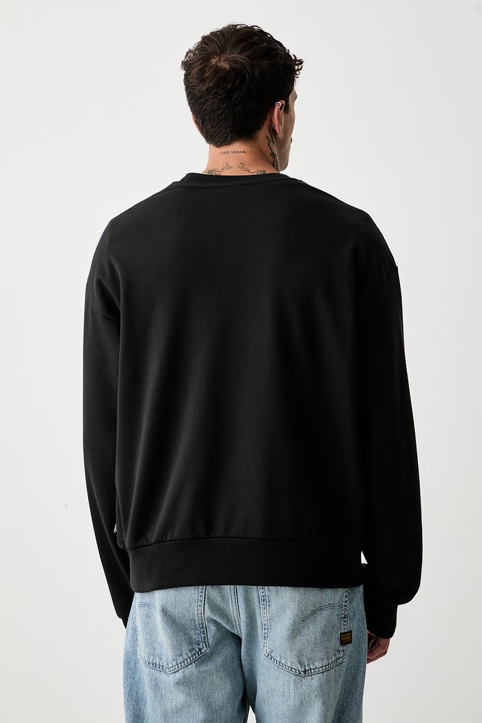 Ρούχα Vans μπλούζα oversize ανδρική βαμβακερή VN0010GEBLK1 μαύρο