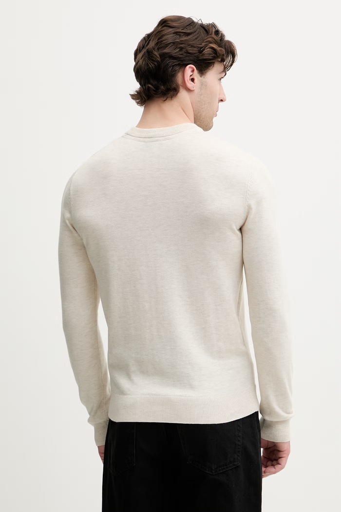 Oblačila U.S. Polo Assn. pulover moški z bombažem Lightweight MUP2961 bež