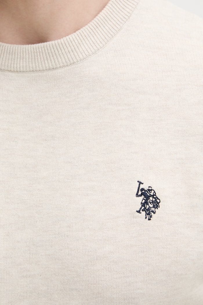 U.S. Polo Assn. pulover moški z bombažem Lightweight MUP2961 bež