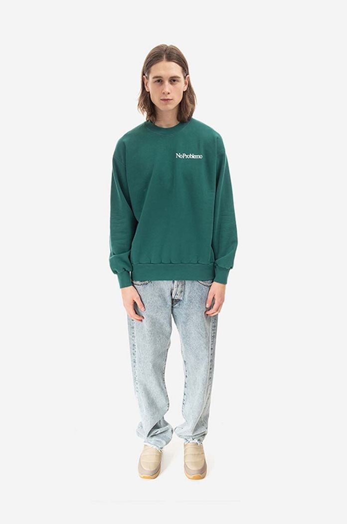 Clothing Aries cotton sweatshirt Mini Problemo COAR20009 green
