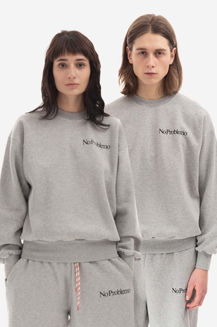 Aries cotton sweatshirt Mini Problemo cotton gray COAR20009