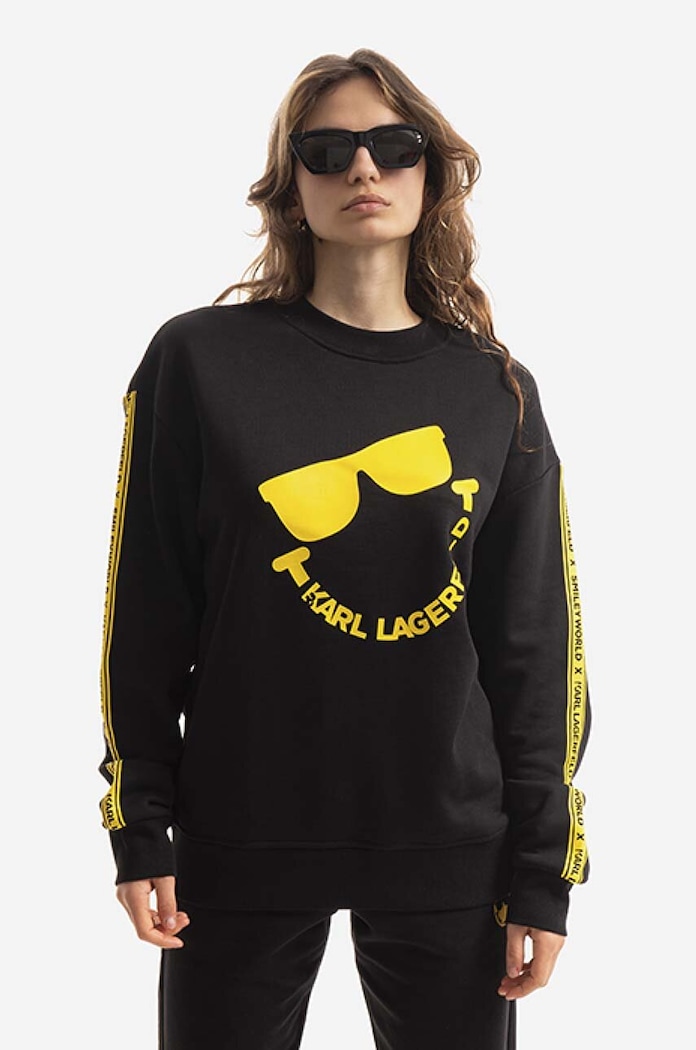 Karl Lagerfeld bluza Unisex Smiley Sweatshirt pozostałe czarny 221W1851