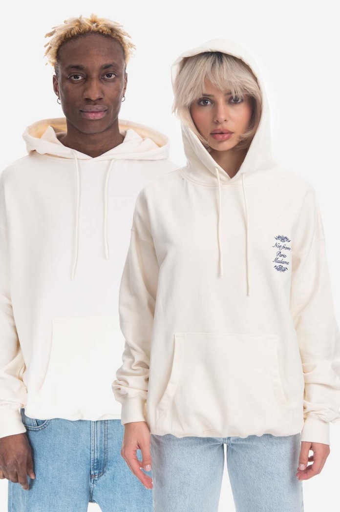 Drôle de Monsieur cotton sweatshirt Le Hoodie cotton beige HO123.CREAM