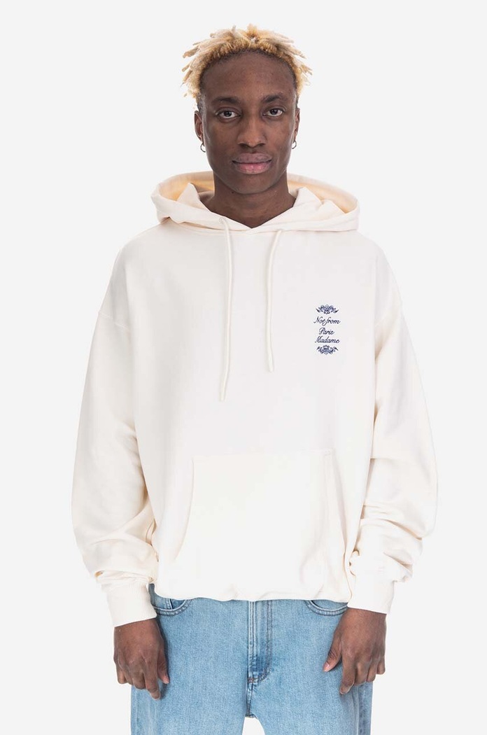Drôle de Monsieur cotton sweatshirt Le Hoodie HO123.CREAM beige AA00