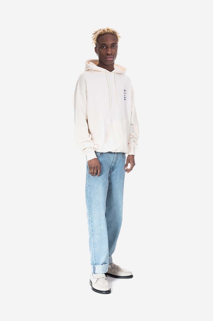 Clothing Drôle de Monsieur cotton sweatshirt Le Hoodie HO123.CREAM beige