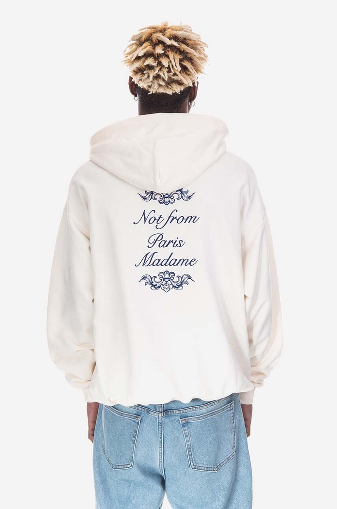 Drôle de Monsieur cotton sweatshirt Le Hoodie beige HO123.CREAM