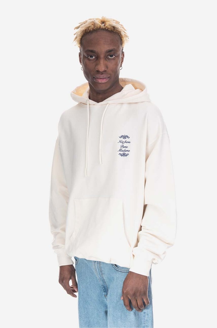 Drôle de Monsieur cotton sweatshirt Le Hoodie HO123.CREAM