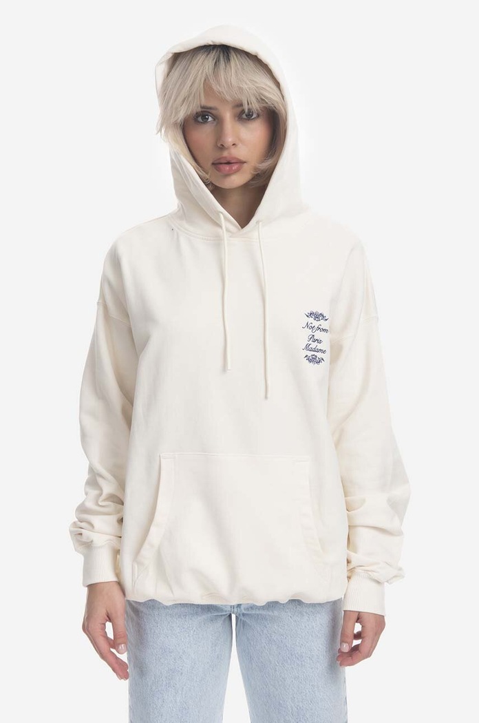 Drôle de Monsieur cotton sweatshirt Le Hoodie HO123.CREAM
