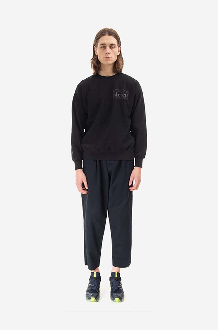 Clothing Aries cotton sweatshirt AR20000 black