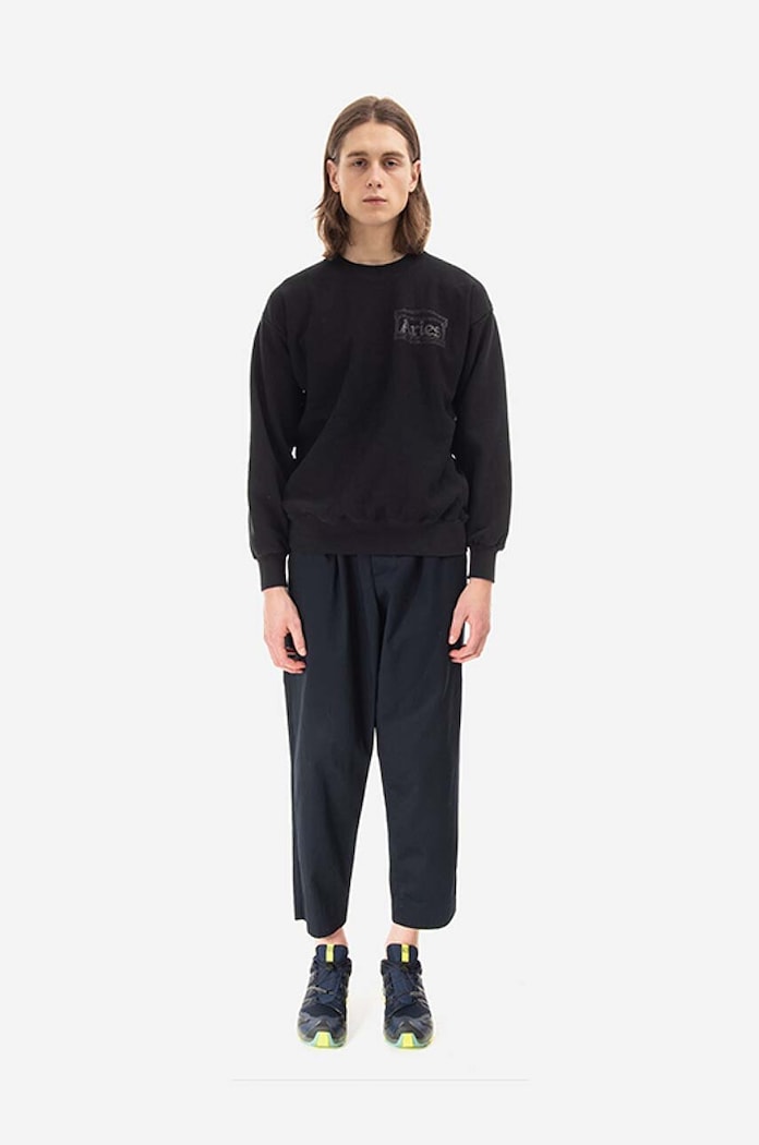 Clothing Aries cotton sweatshirt AR20000 black