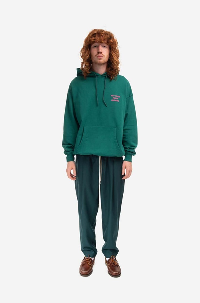 Drôle de Monsieur cotton sweatshirt HO101.FOREST.GREEN green AA00