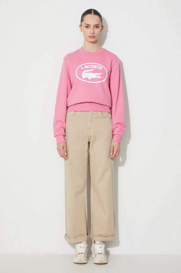 Lacoste bluza bawełniana SF0342 różowy AA00