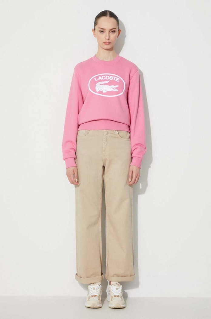 Lacoste bluza bawełniana SF0342 różowy AA00