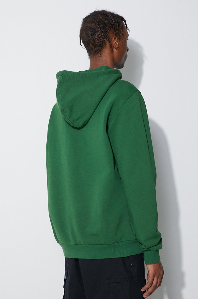 Fjallraven bluza bawełniana Logo Hoodie 84144 zielony