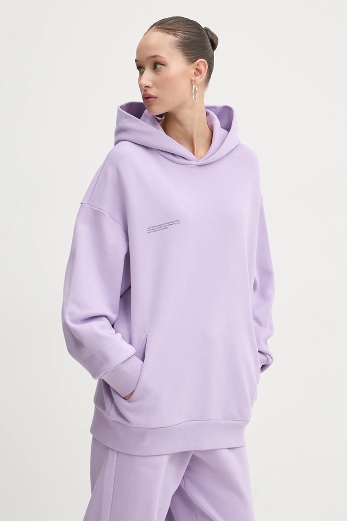 Pangaia bluza bawełniana 10000180 fioletowy AA00