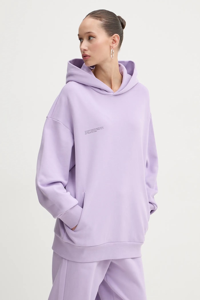 Pangaia bluza bawełniana 10000180 fioletowy AA00