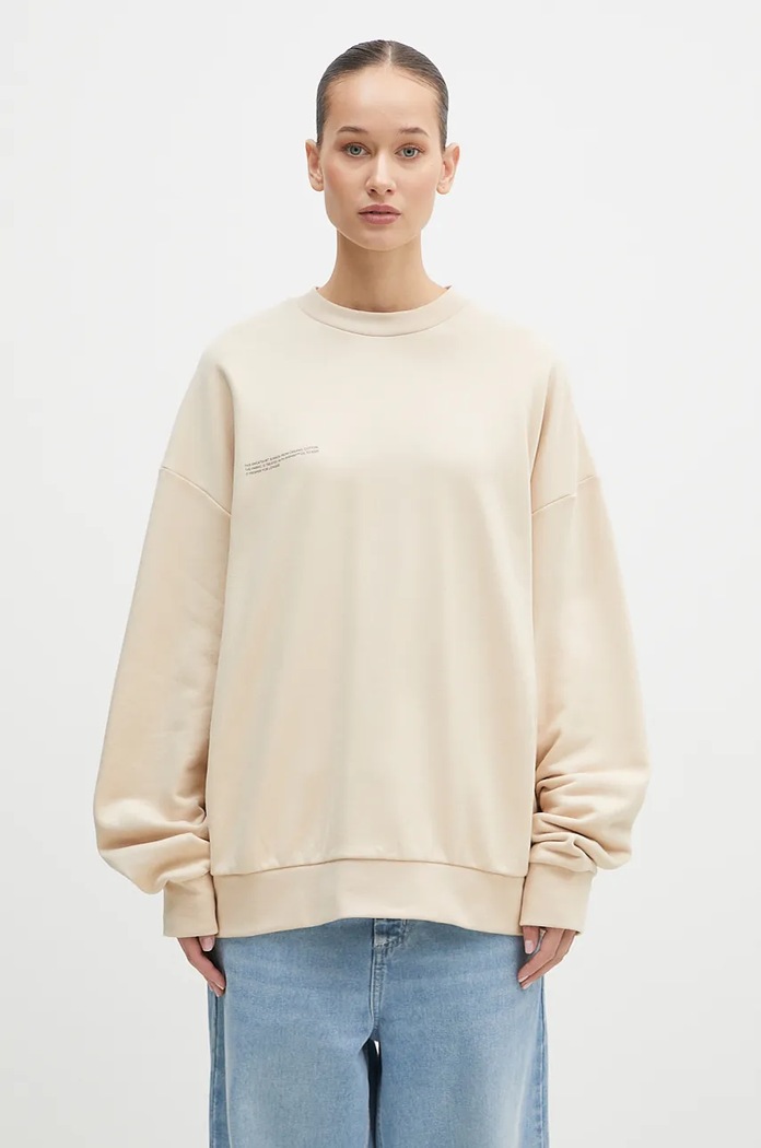Pangaia cotton sweatshirt without beige 10000183