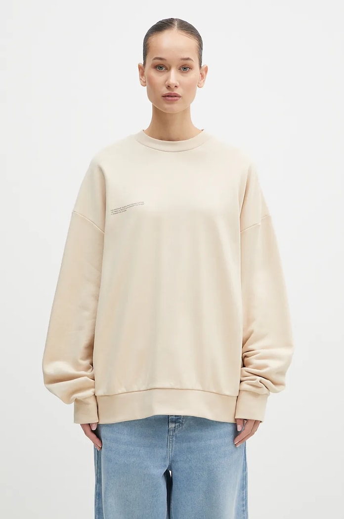 Pangaia cotton sweatshirt without beige 10000183
