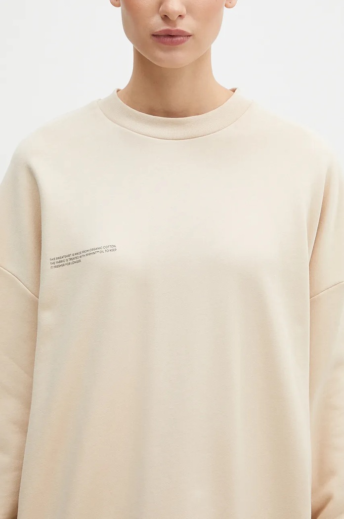 Pangaia cotton sweatshirt beige 10000183