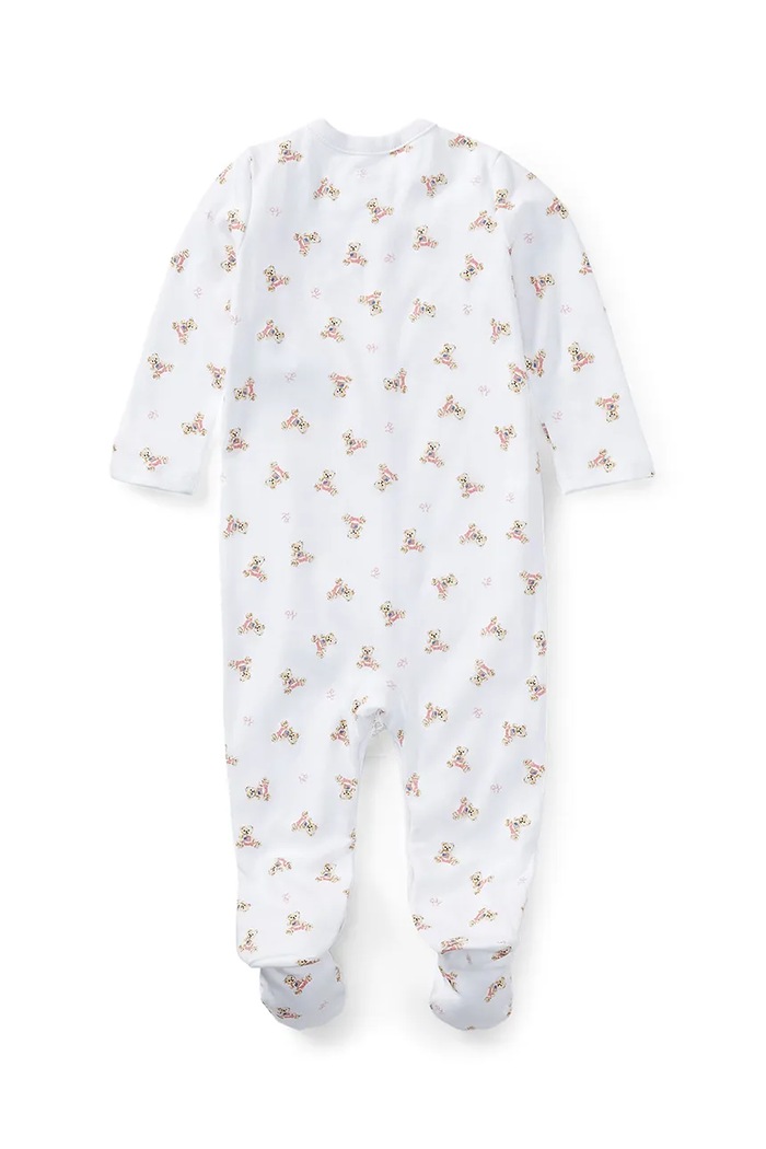 Bombažen pajac za dojenčka Polo Ralph Lauren 310682708001 bela AA00