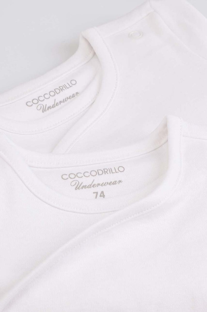 Bavlněné kojenecké body Coccodrillo XCX413601BAU bílá