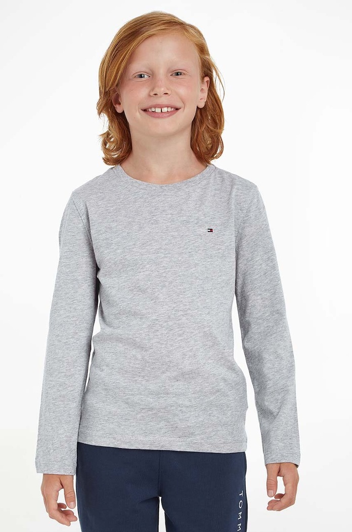 Tommy Hilfiger - Detské tričko s dlhým rukávom 74-176 cm bavlna sivá KB0KB04141
