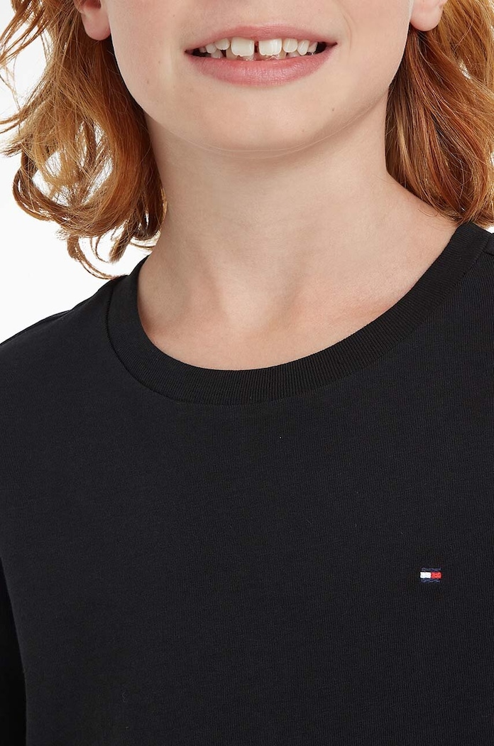 Tommy Hilfiger longsleeve copii 74-176 cm KB0KB04141 negru