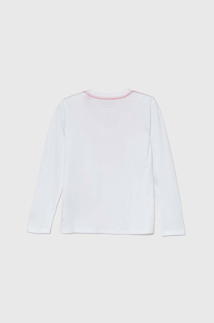 Guess longsleeve din bumbac pentru copii L84I29.K8HM0.9BYH alb AA00