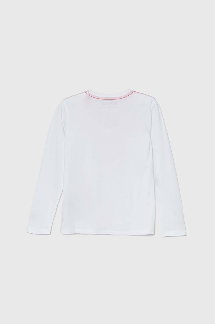 Guess longsleeve din bumbac pentru copii L84I29.K8HM0.9BYH alb AA00