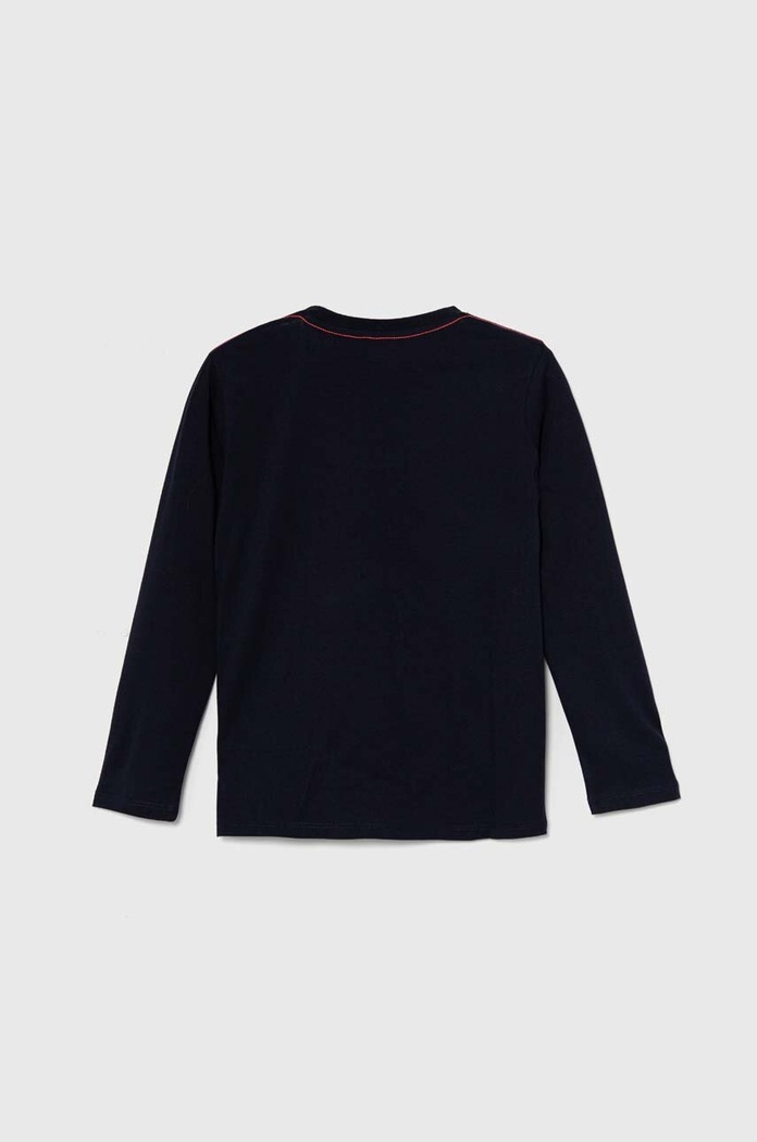 Guess longsleeve bawełniany dziecięcy L84I29.K8HM0.9BYH granatowy AA00
