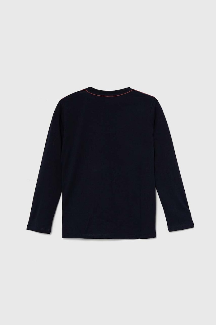Guess longsleeve bawełniany dziecięcy L84I29.K8HM0.9BYH granatowy AA00