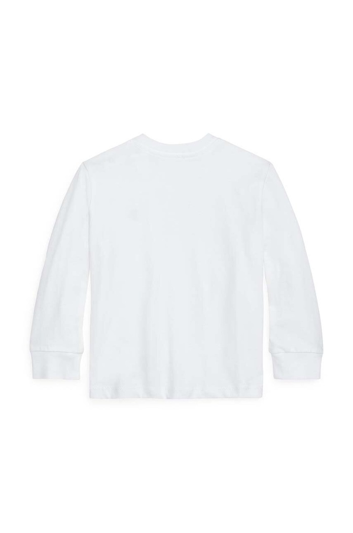 Polo Ralph Lauren longsleeve din bumbac pentru bebeluși 320843804004 alb AA00