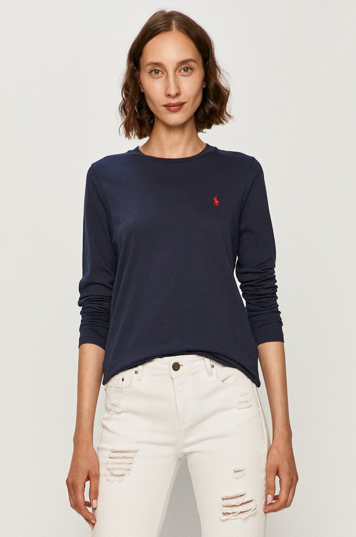 Polo Ralph Lauren - Longsleeve 211757946011 bawełna granatowy 211757946011