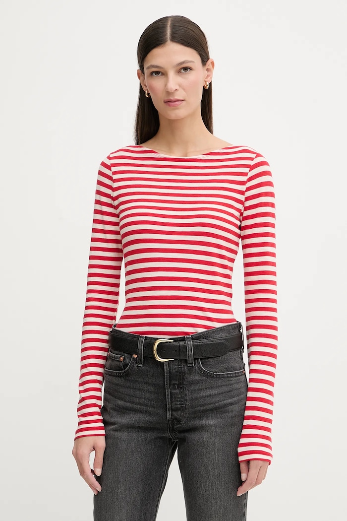 Marc O'Polo longsleeve wzorzyste czerwony 5000010693