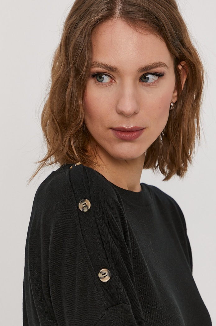 Pieces Sweter czarny 17100737