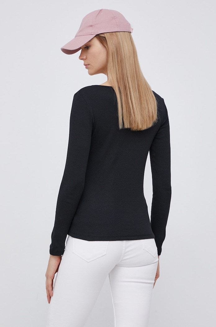 Oblečenie Tričko s dlhým rukávom Vero Moda 10254130 čierna