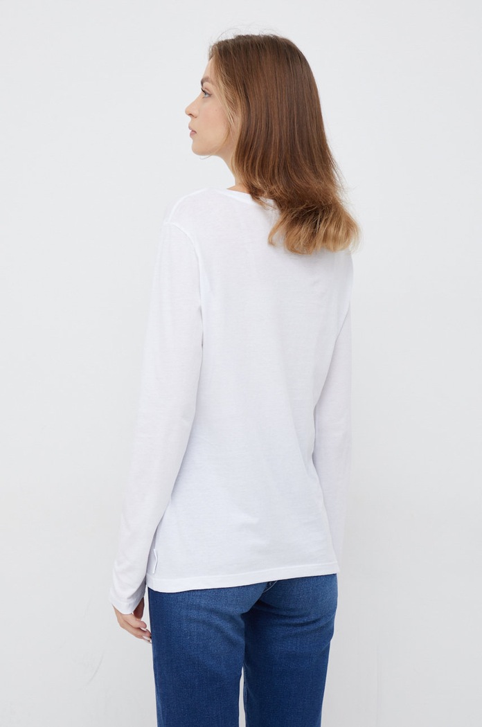 Odzież Armani Exchange longsleeve bawełniany 8NYT95.YJ16Z.NOS biały